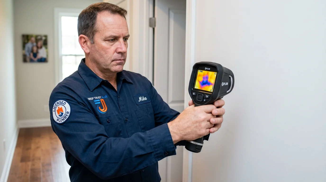 Thermal imaging leak detection by Johns Plumbing LLC in Grayling